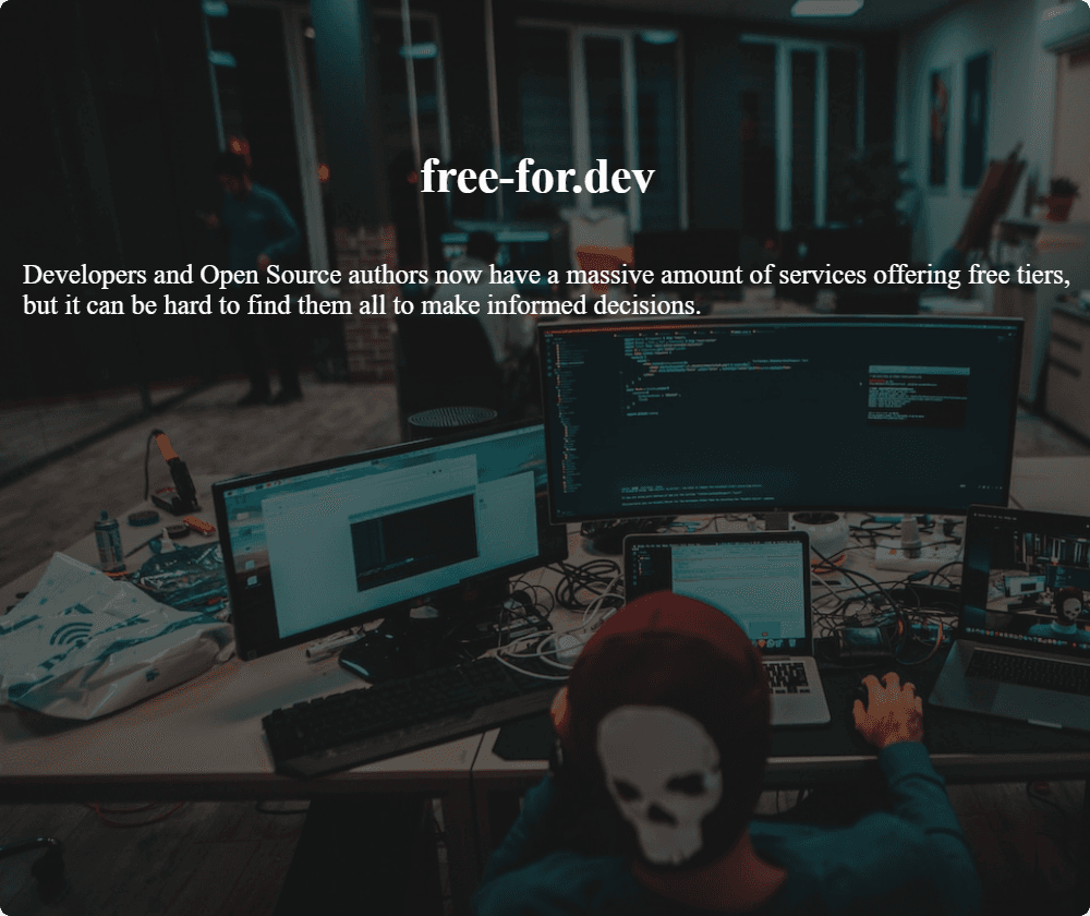 Free for developers