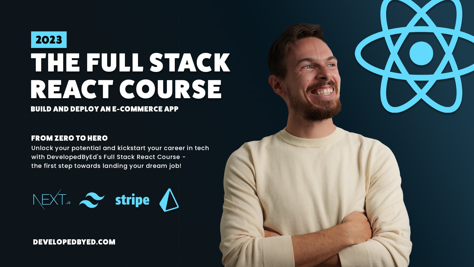 Miễn phí khóa học: THE FULL STACK REACT COURSE 2023 (39.99$)