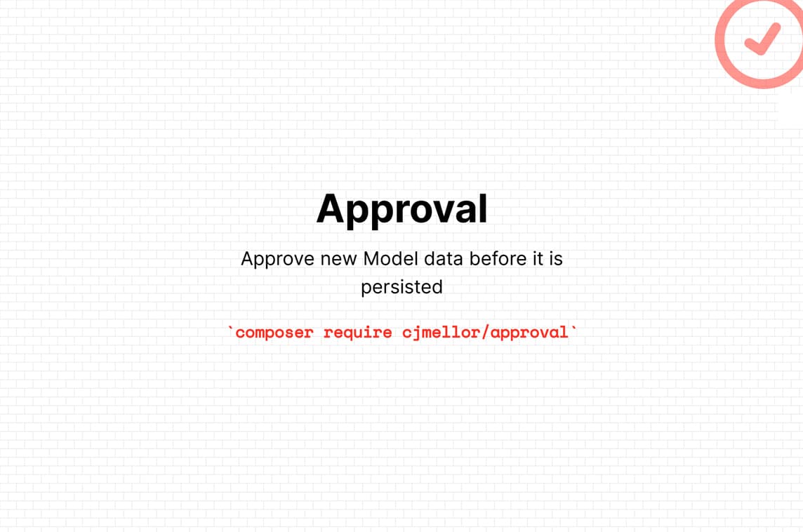 Laravel approved new Model data before it persisted