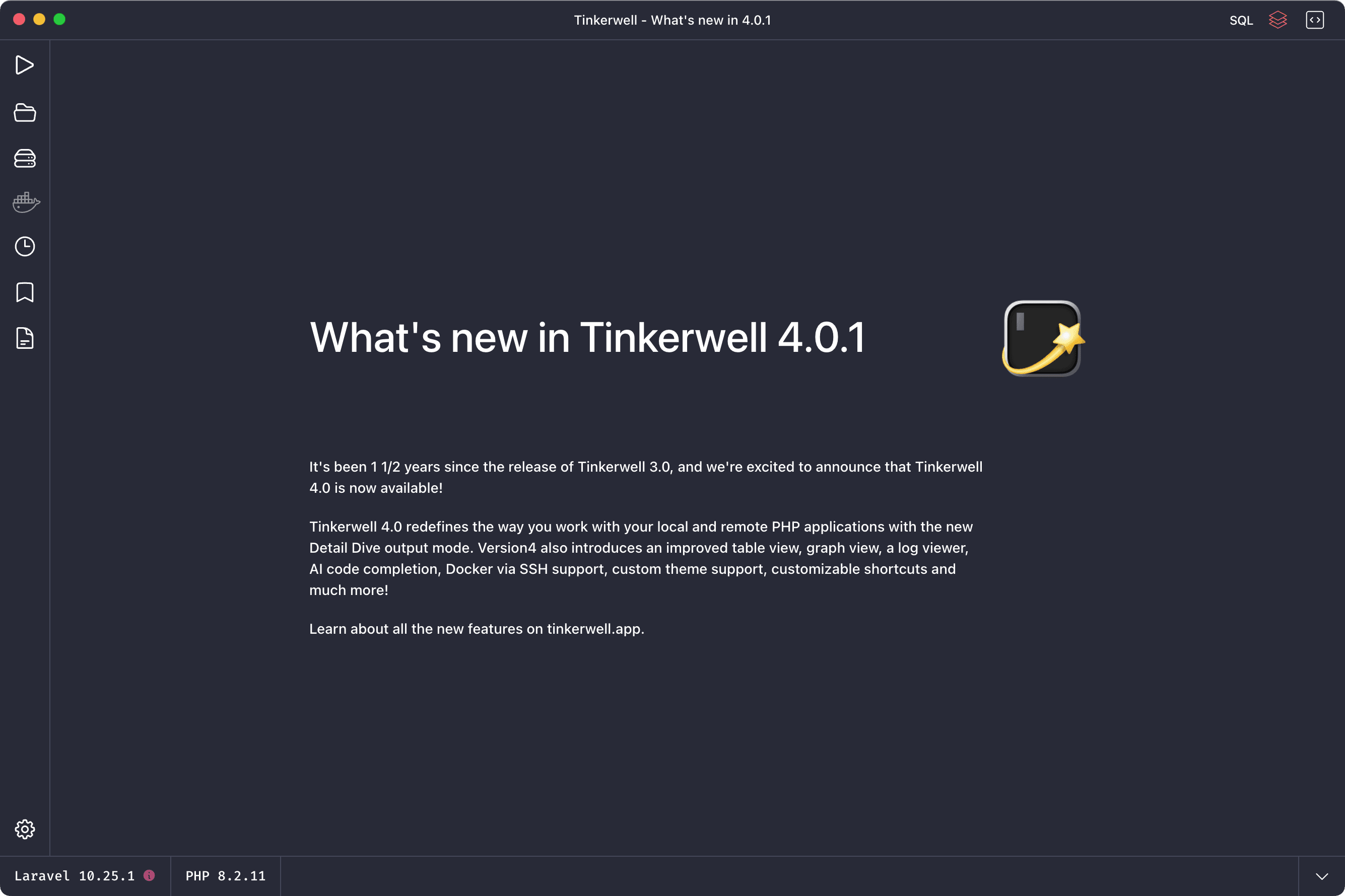 Tinkerwell 4 is out now
