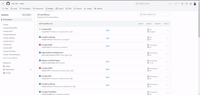 GitHub Actions: Trigger Workflow with actions/github-script