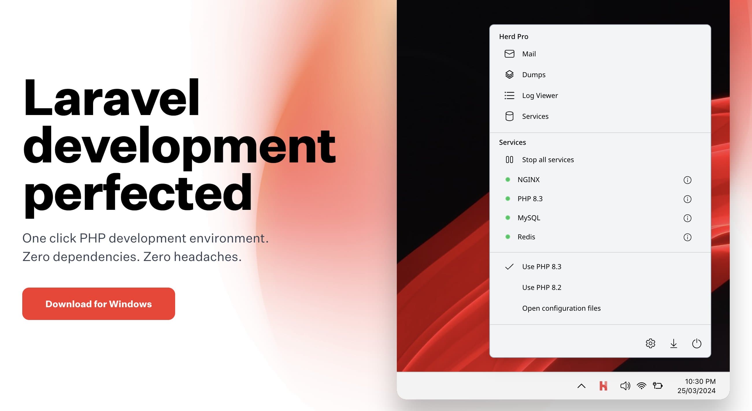 Laravel Herd on Windows is now Available