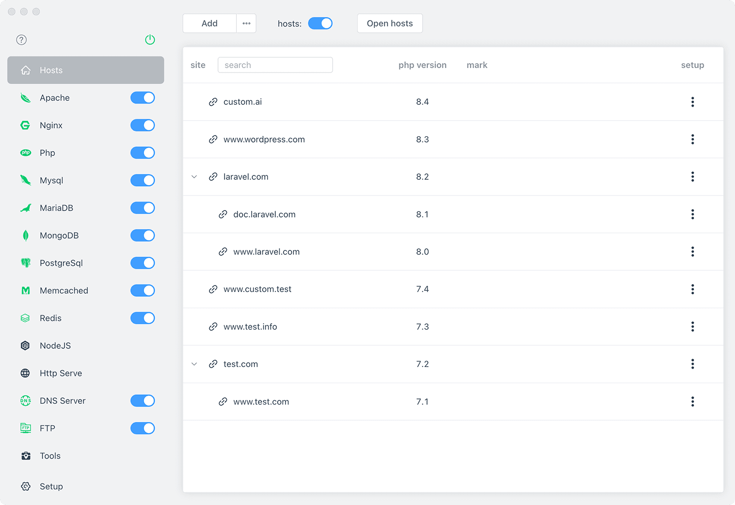 PhpWebStudy - Powerful Web and PHP Development Environment for macOS