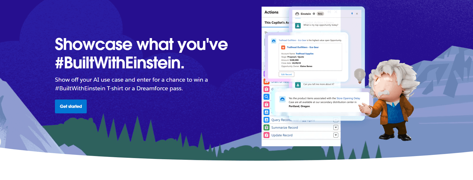 Get Free Salesforce Swags - #BuiltWithEinstein