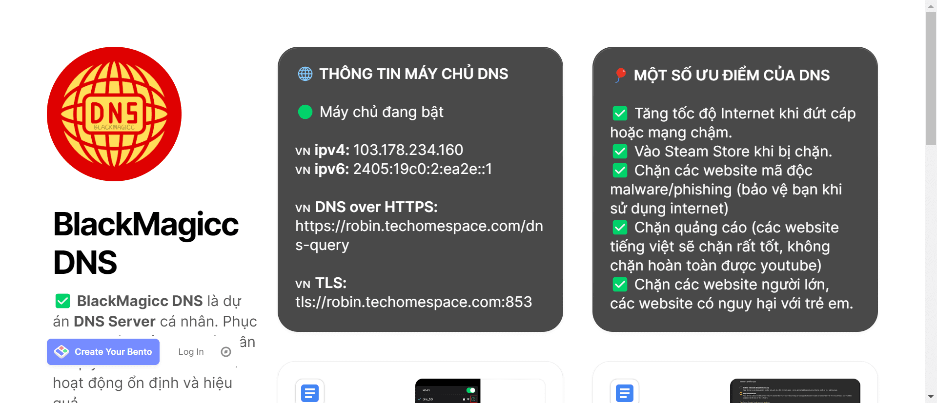 Sử dụng BlackMagicc DNS mùa đứt cáp
