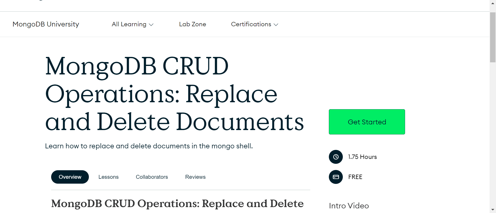 MongoDB CRUD Operations: Replace and Delete Documents