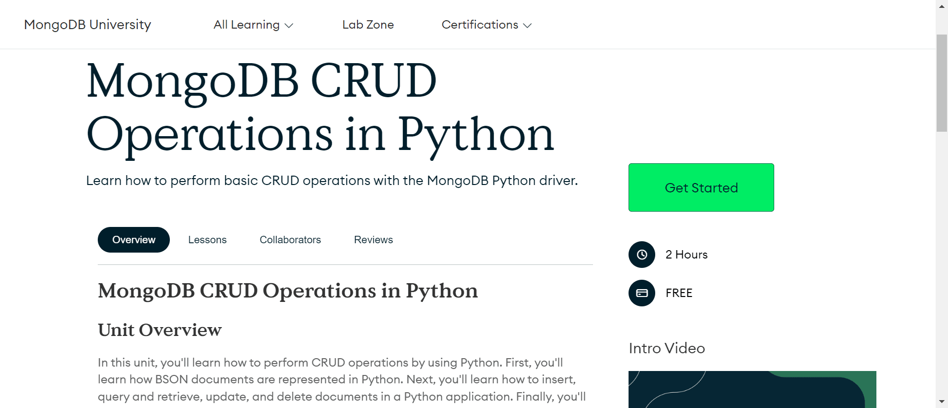 MongoDB CRUD Operations in Python