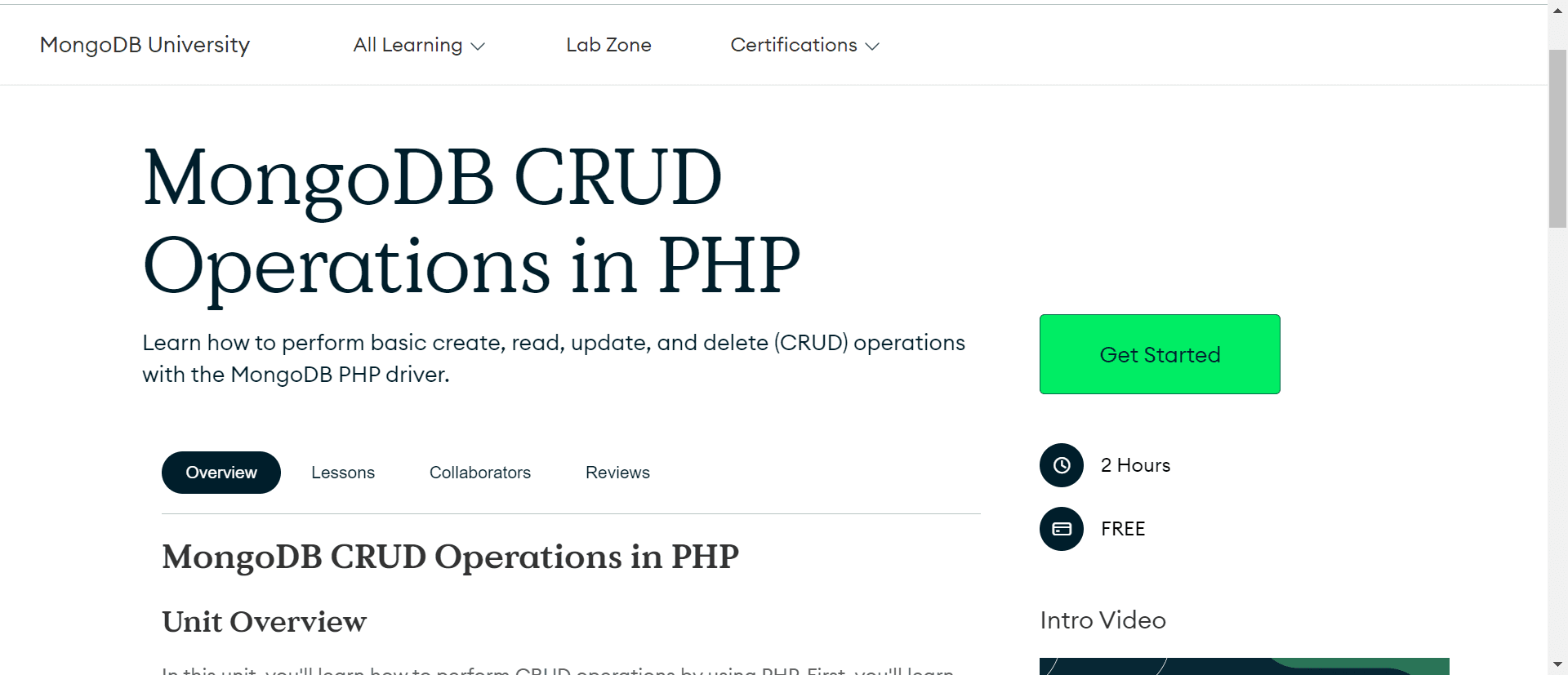 MongoDB CRUD Operations in PHP