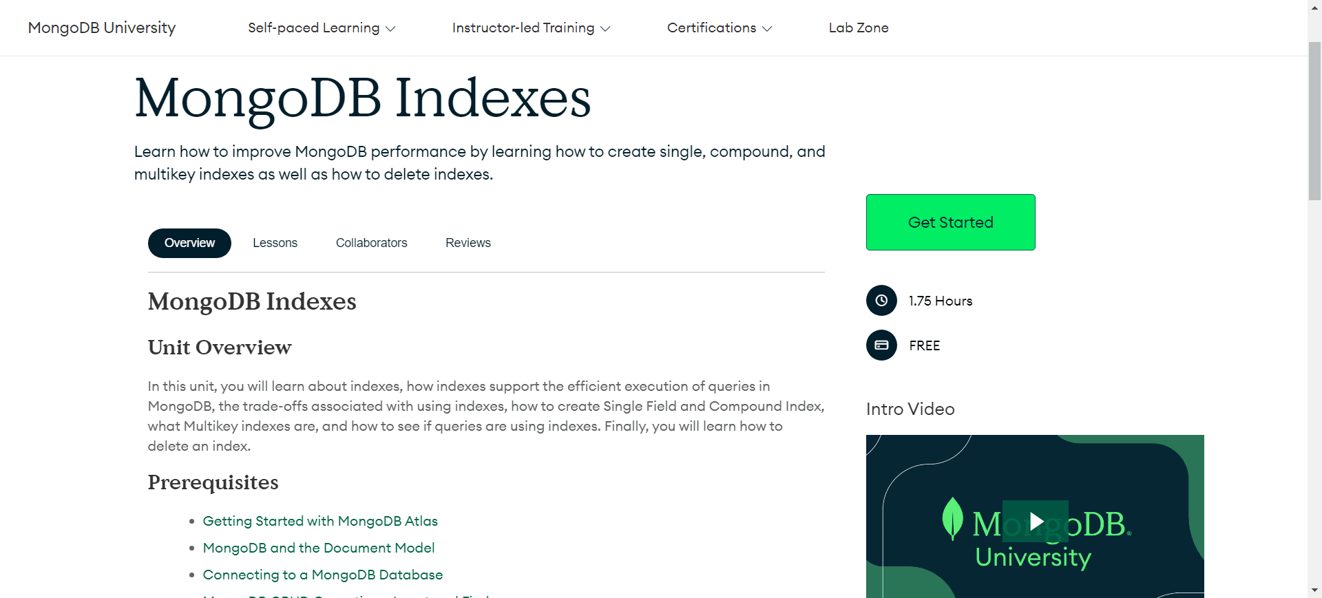 MongoDB Indexes