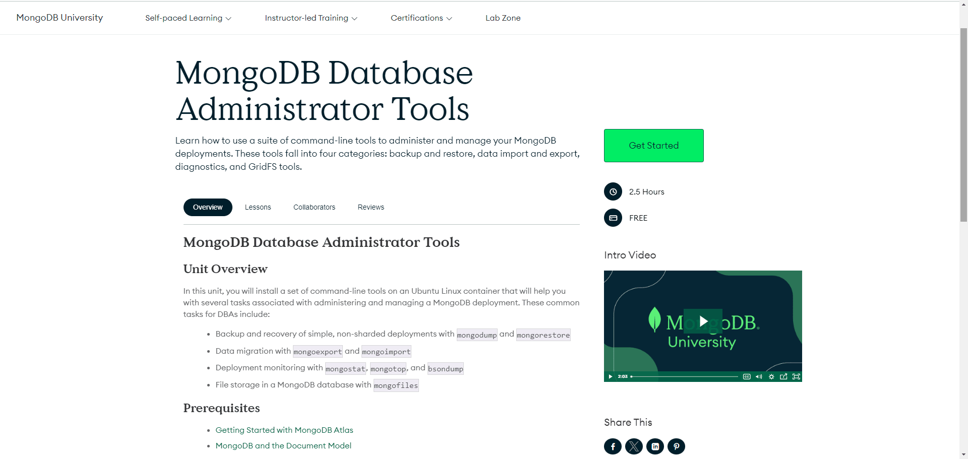 MongoDB Database Administrator Tools