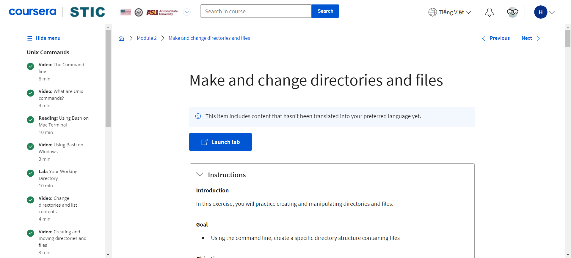 Make and change directories and files