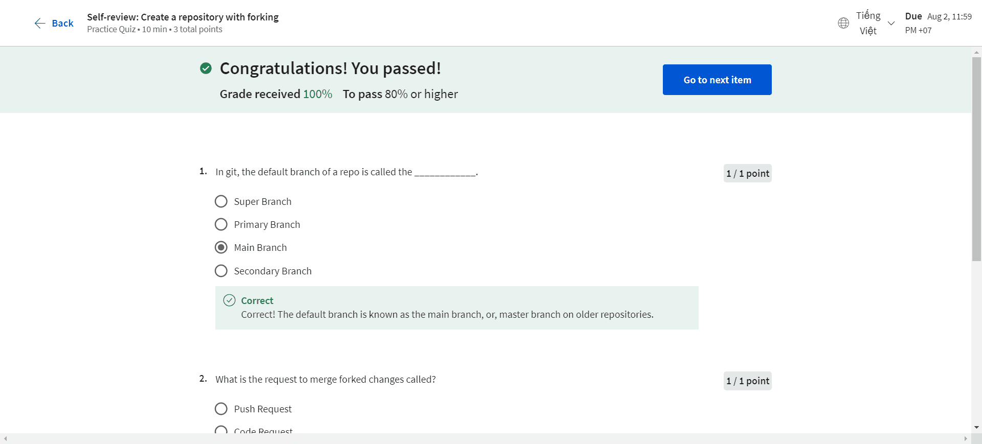 Self-review: Create a repository with forking