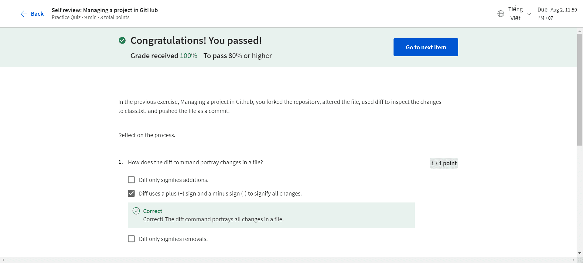 Self review: Managing a project in GitHub