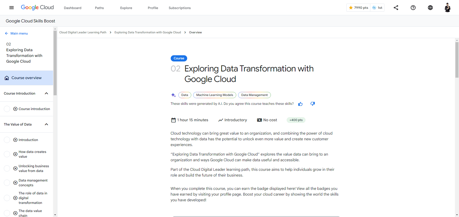 Exploring Data Transformation with Google Cloud