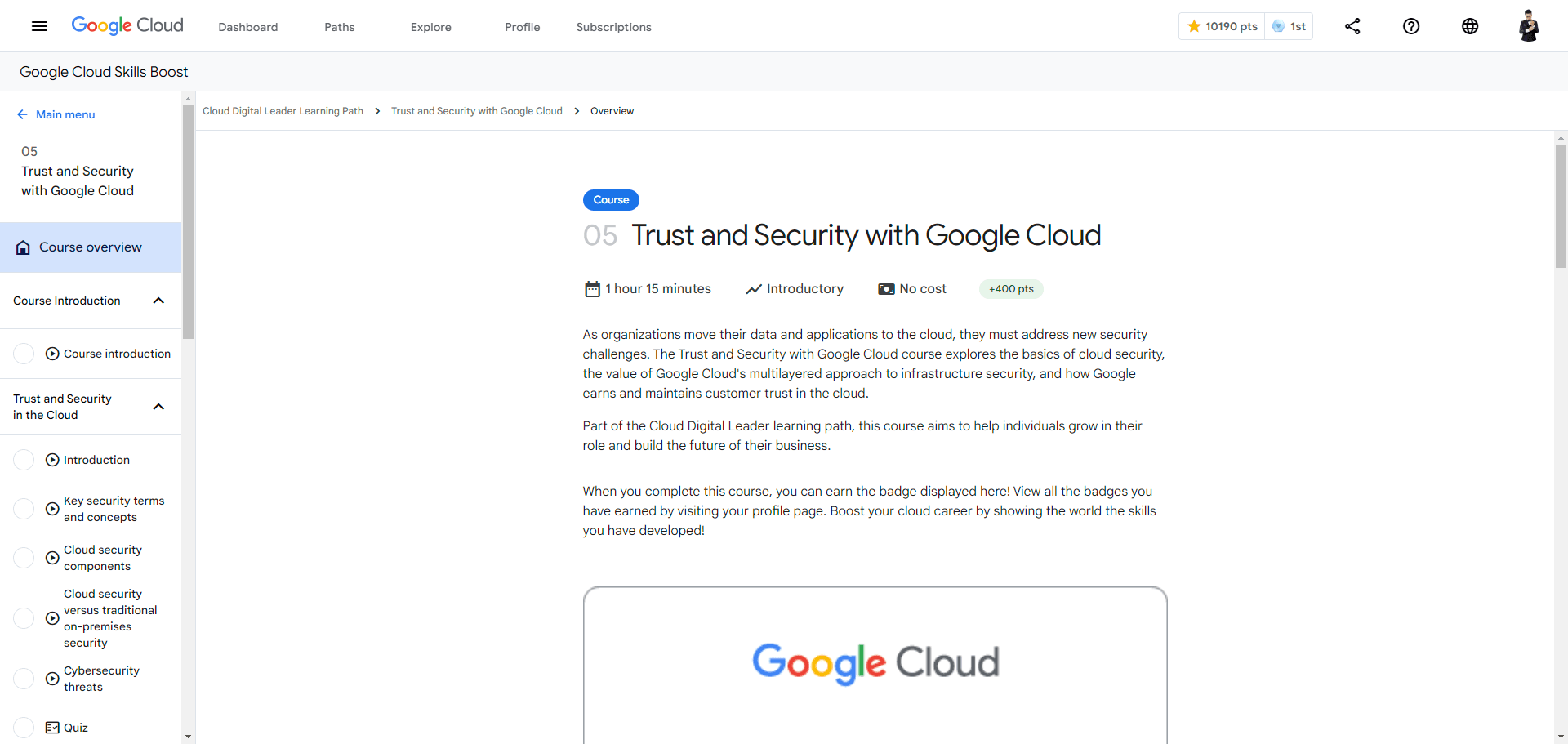 Trust and Security with Google Cloud