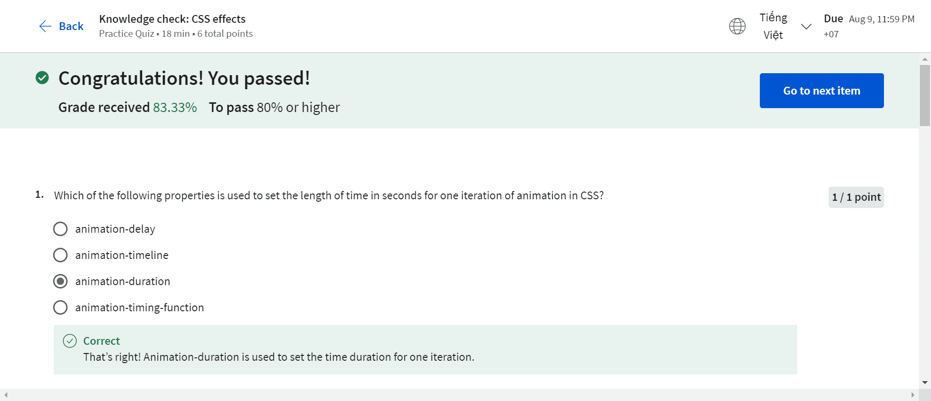 Knowledge check: CSS effects