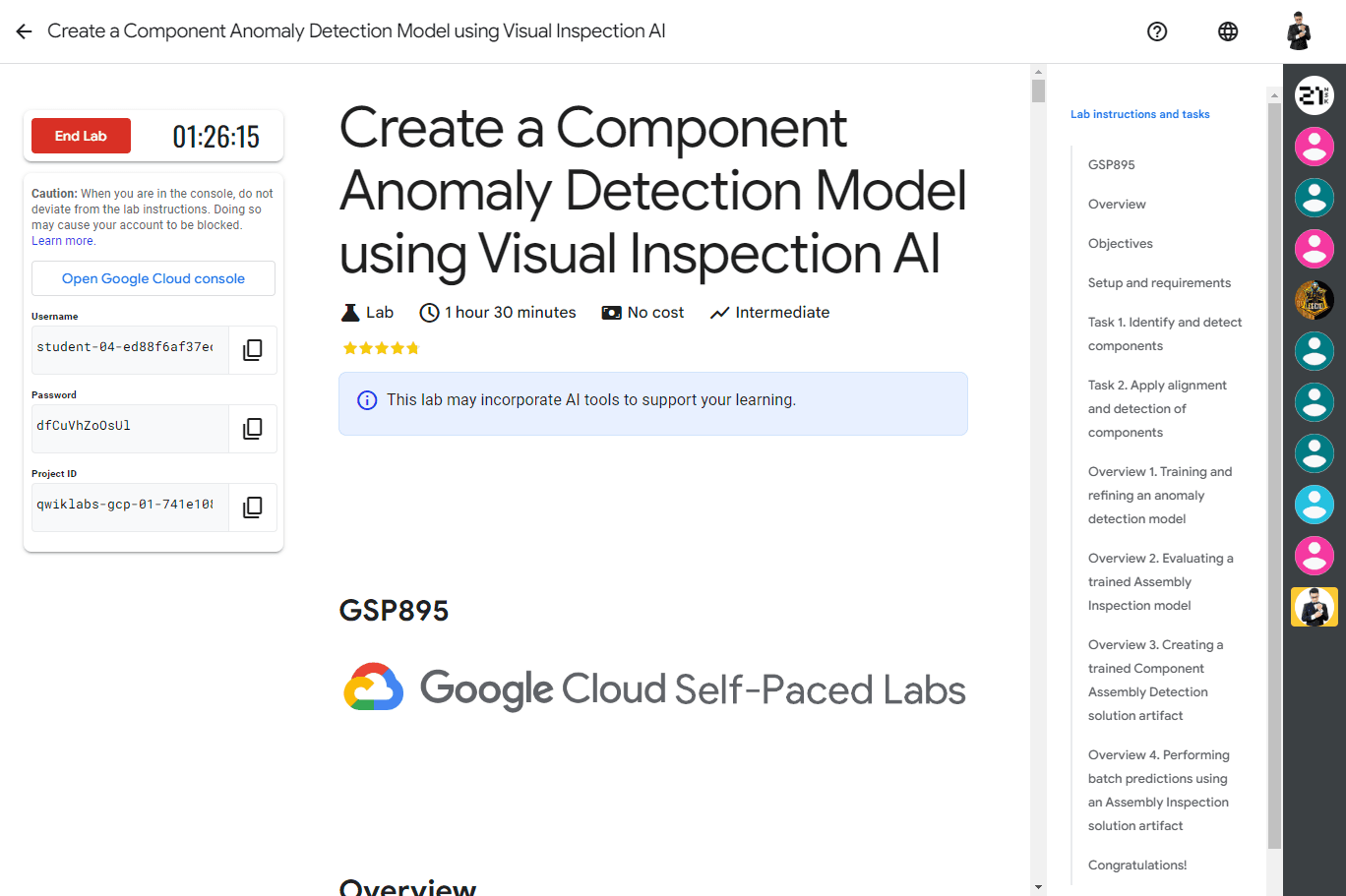 Create a Component Anomaly Detection Model using Visual Inspection AI - GSP895