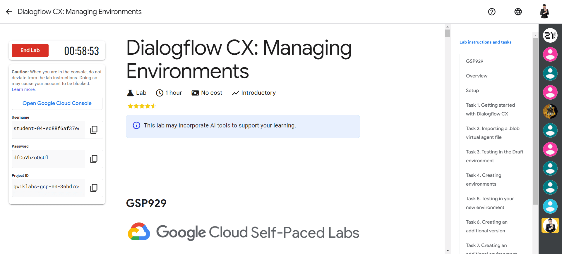 Dialogflow CX: Managing Environments - GSP929