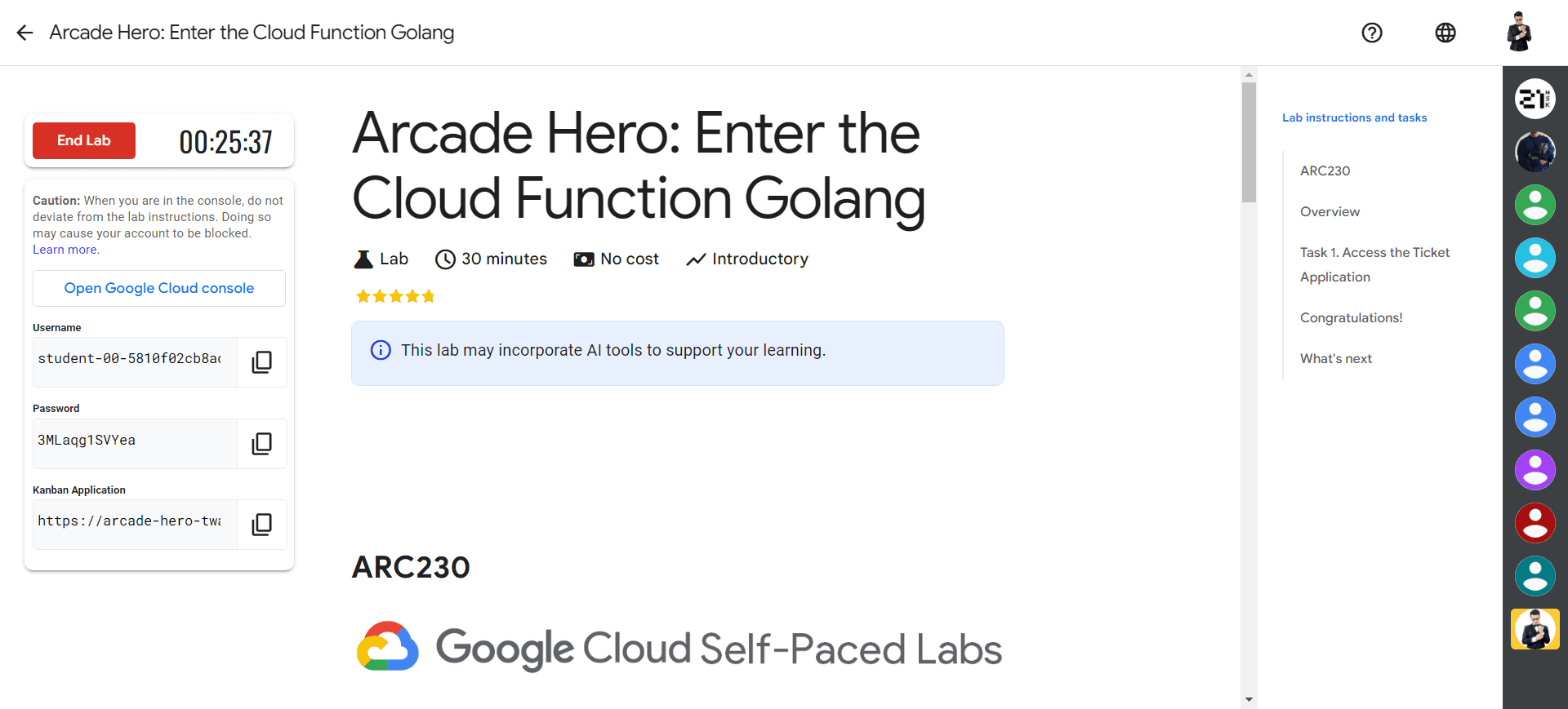 Arcade Hero: Enter the Cloud Function Golang - ARC230