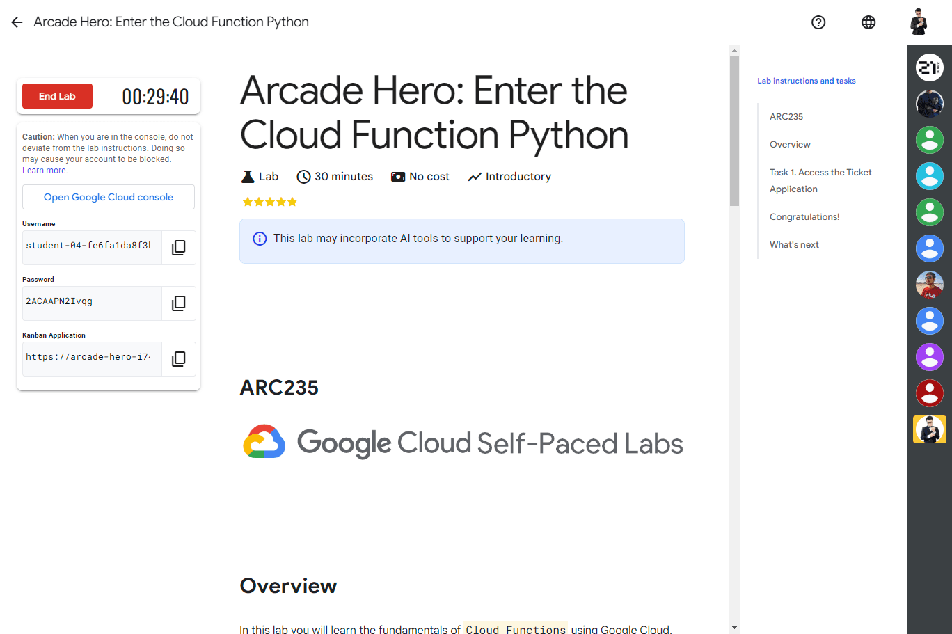 Arcade Hero: Enter the Cloud Function Python - ARC235