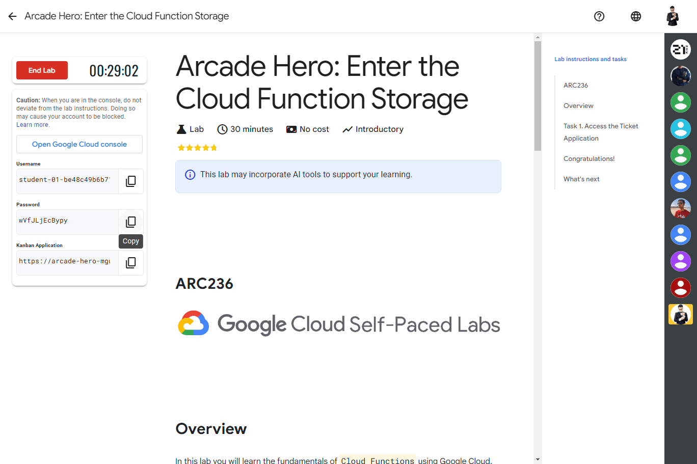 Arcade Hero: Enter the Cloud Function Storage - ARC236