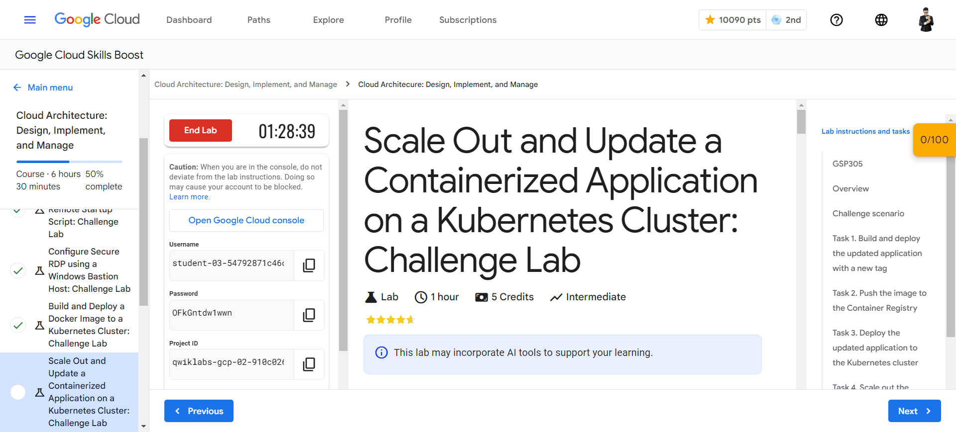 Scale Out and Update a Containerized Application on a Kubernetes Cluster: Challenge Lab - GSP305