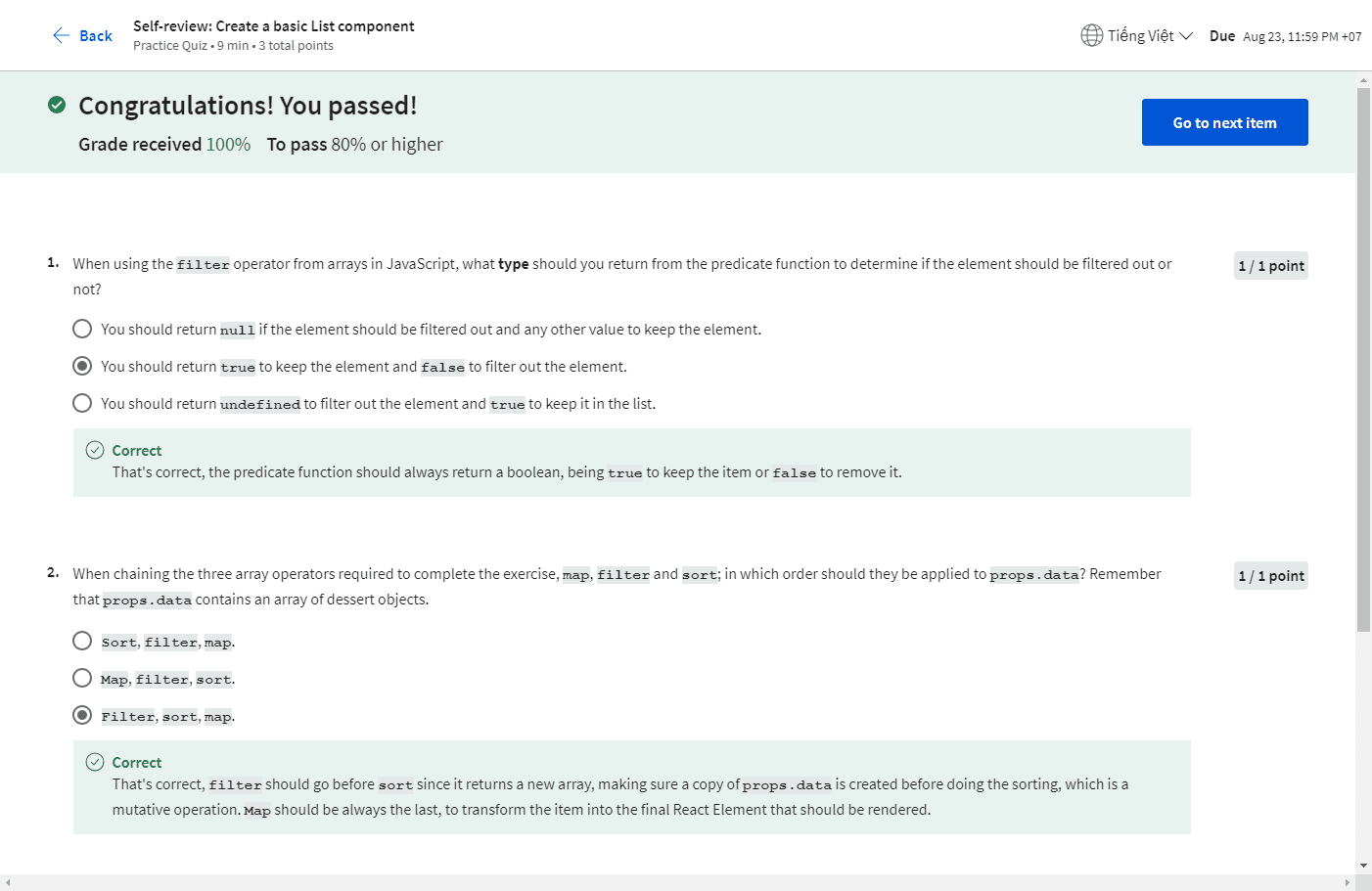 Self-review: Create a basic List component - Advanced React