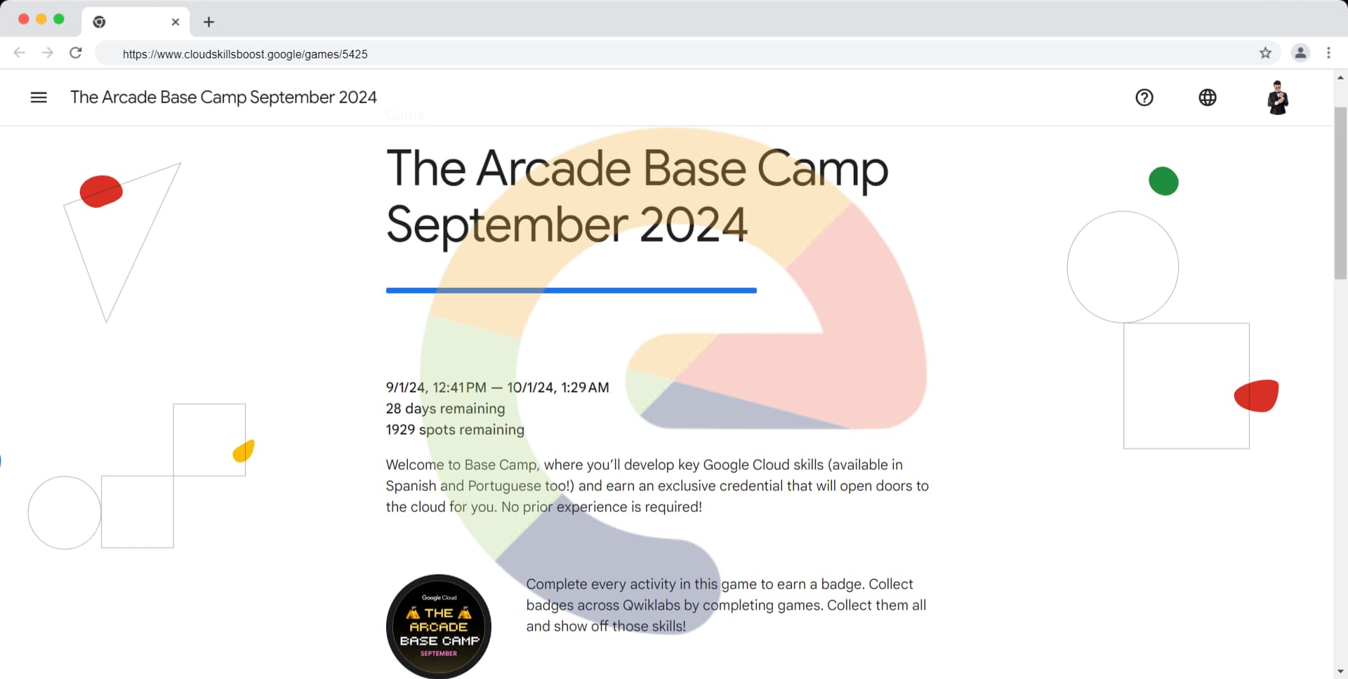 The Arcade Base Camp September 2024