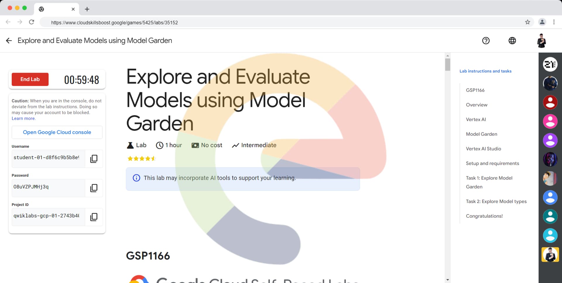 Explore and Evaluate Models using Model Garden - GSP1166
