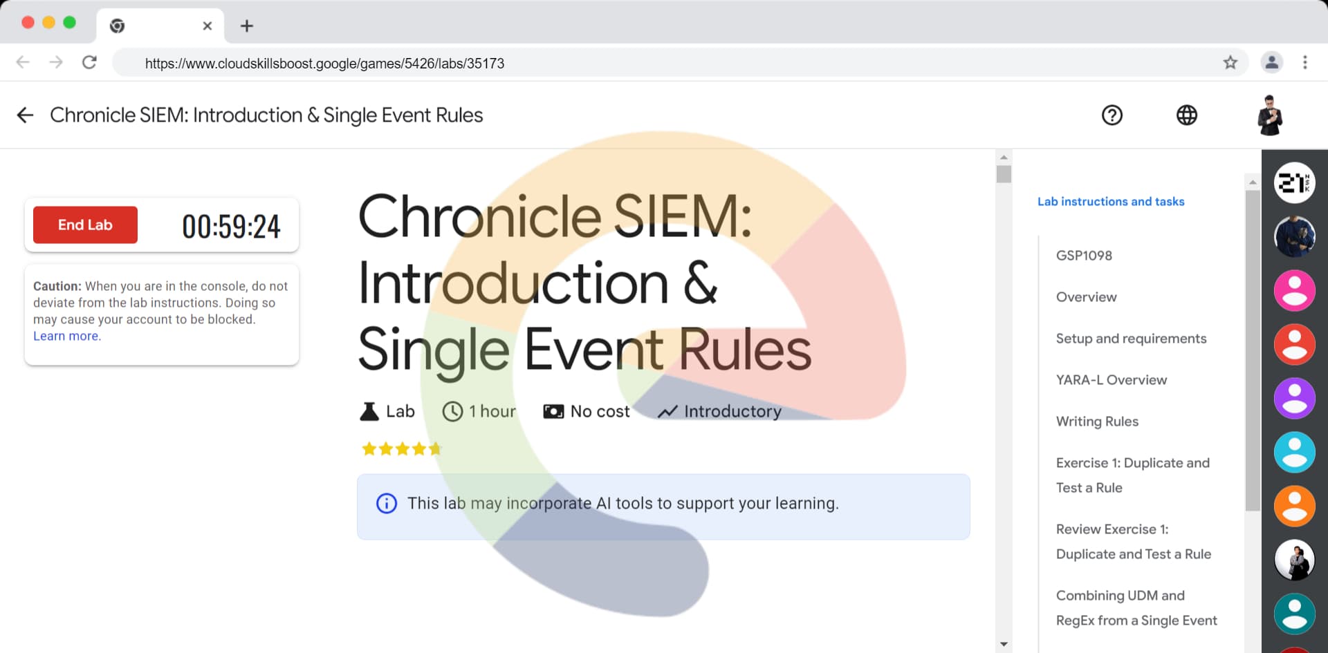 Chronicle SIEM: Introduction & Single Event Rules - GSP1098
