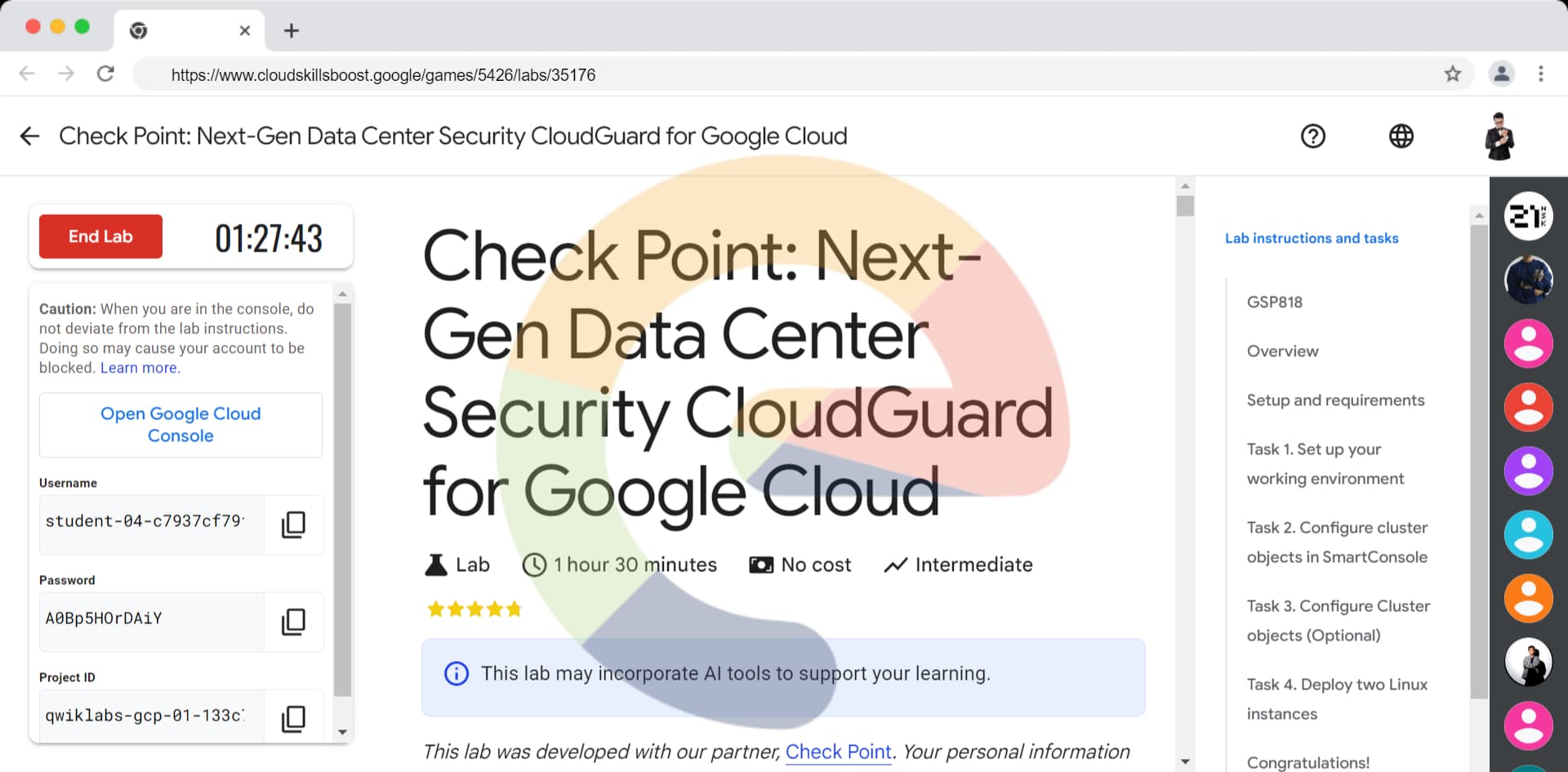 Check Point: Next-Gen Data Center Security CloudGuard for Google Cloud - GSP818
