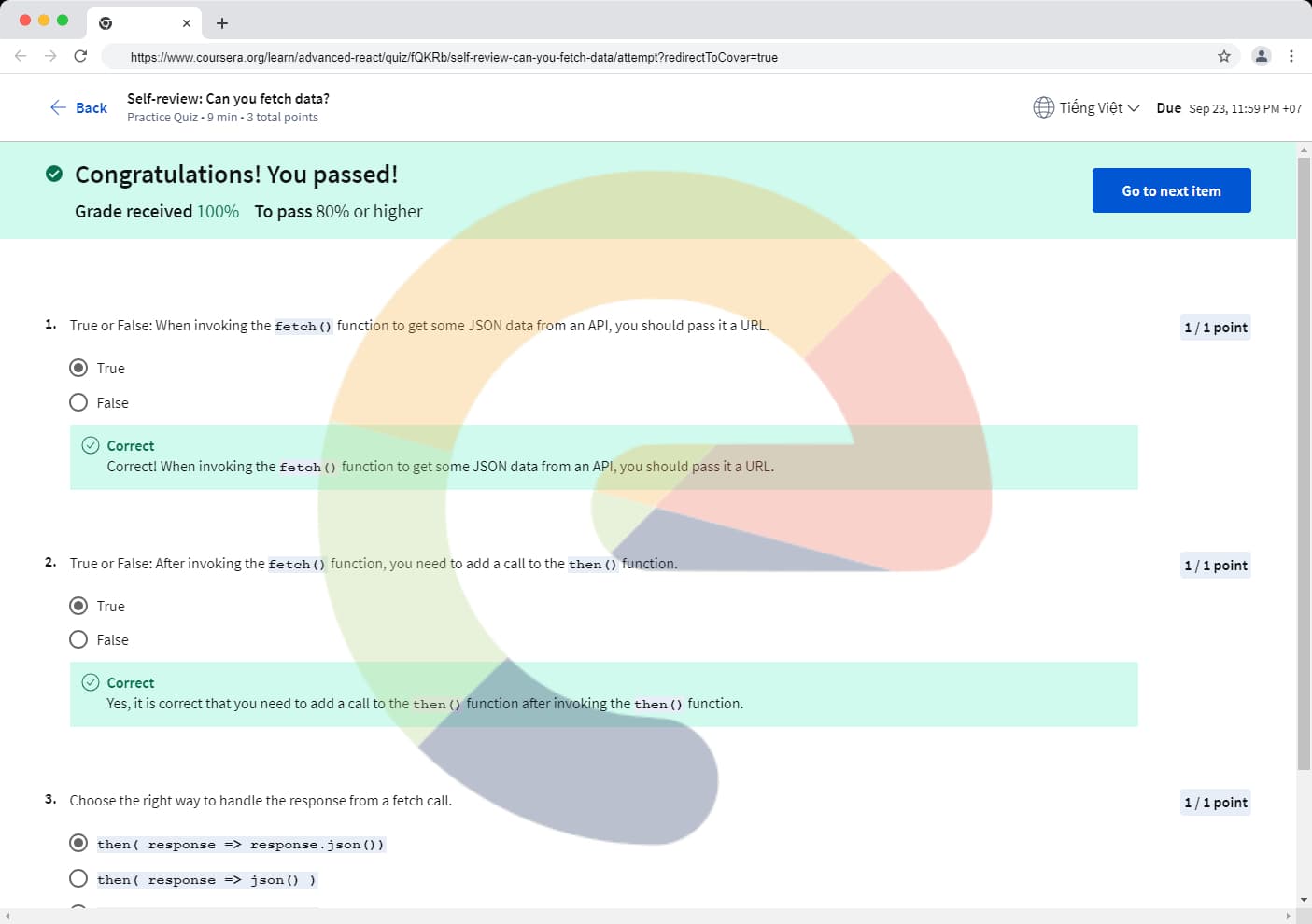 Self-review: Can you fetch data? - Advanced React