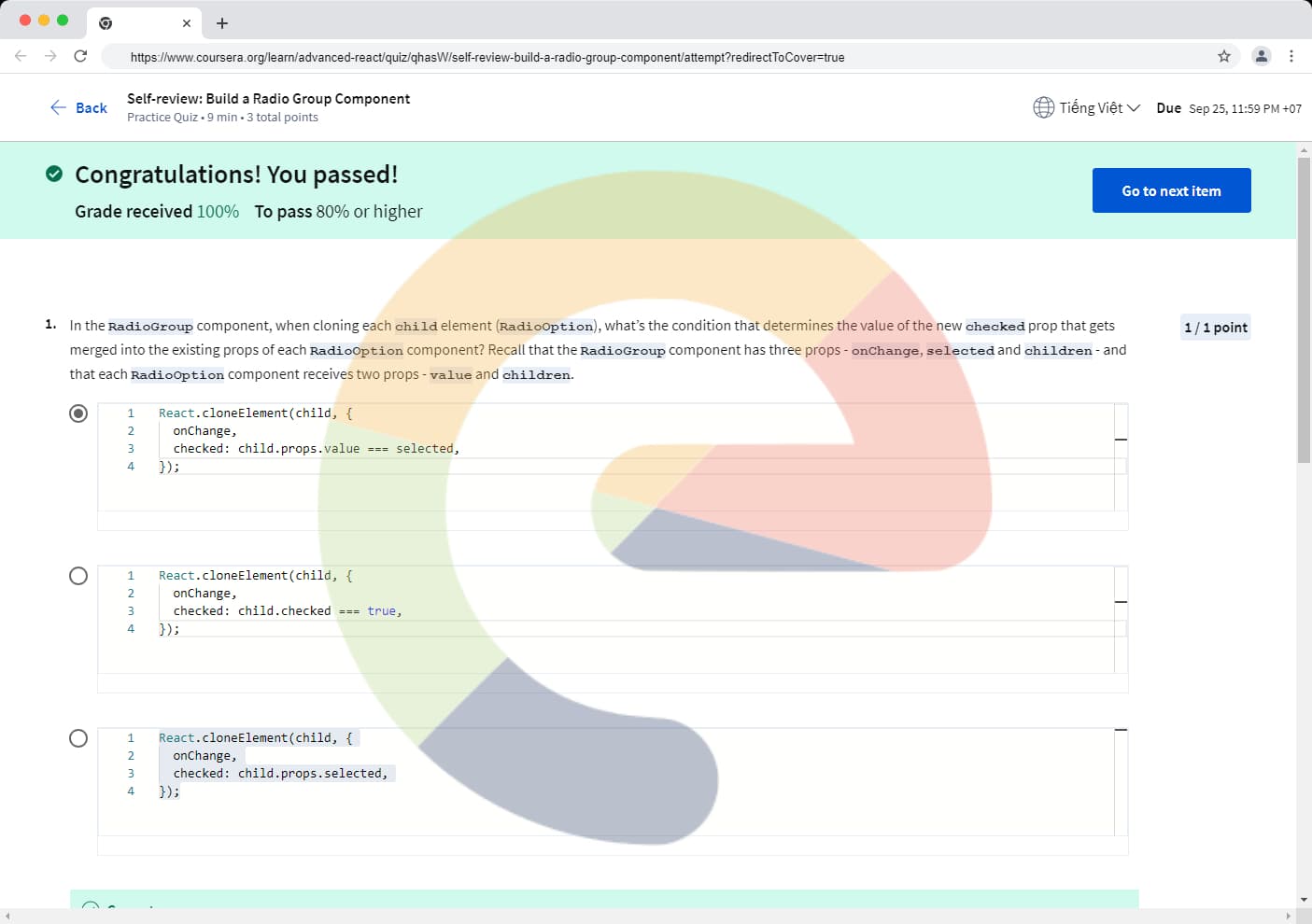 Self-review: Build a Radio Group Component - Advanced React