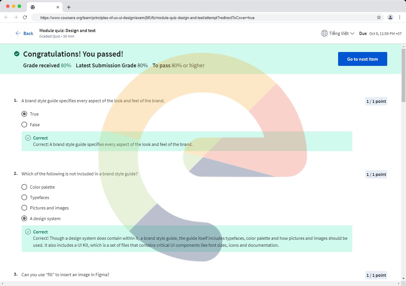 Module quiz: Design and test - UI/UX
