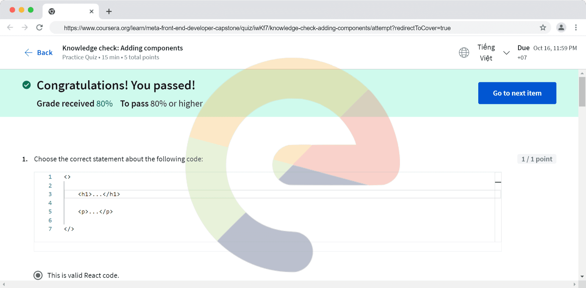 Knowledge check: Adding components