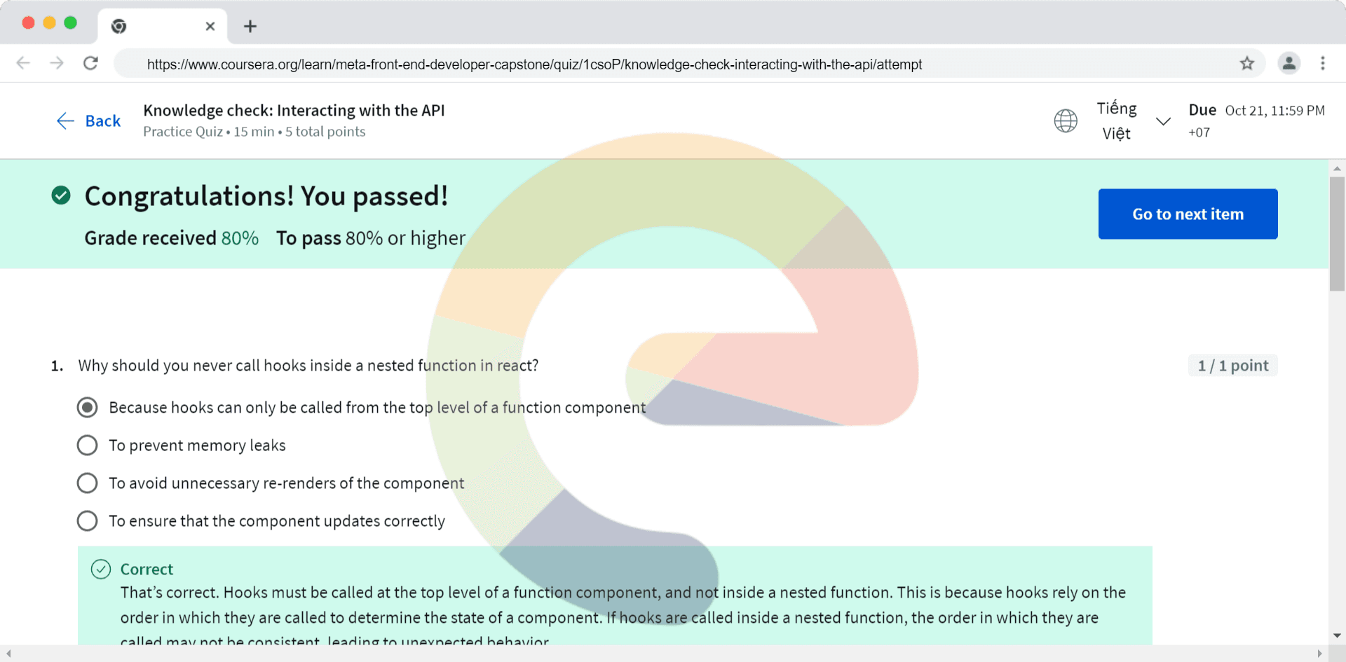 Knowledge check: Interacting with the API