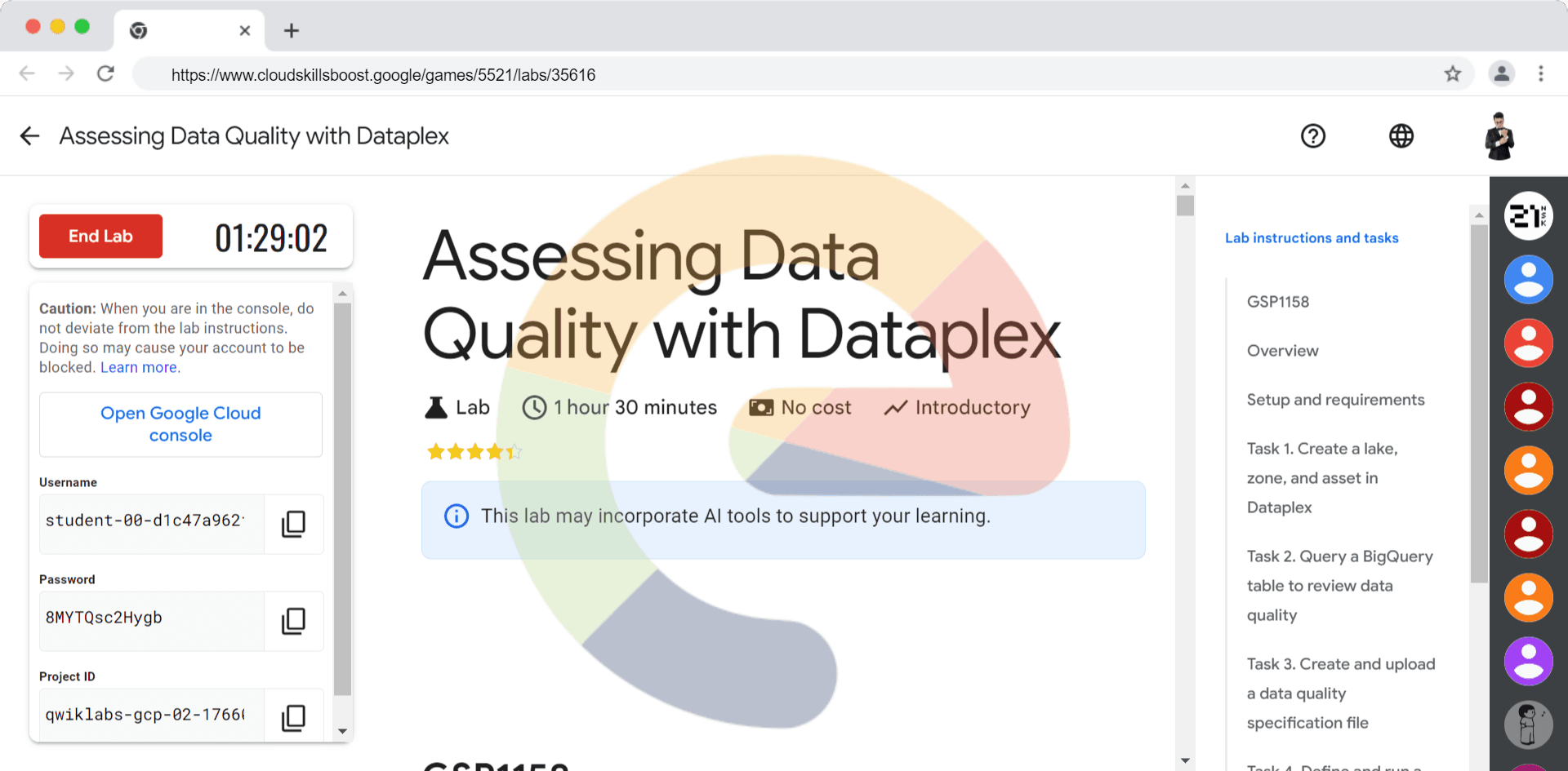 Assessing Data Quality with Dataplex - GSP1158