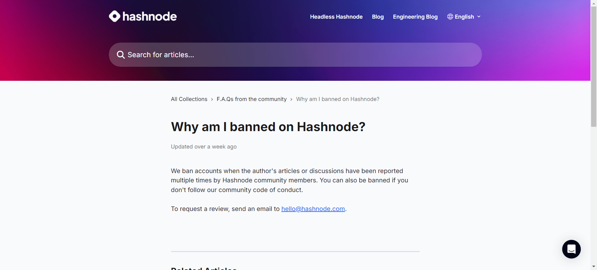 Guide: How to Restore a Suspended Hashnode Account