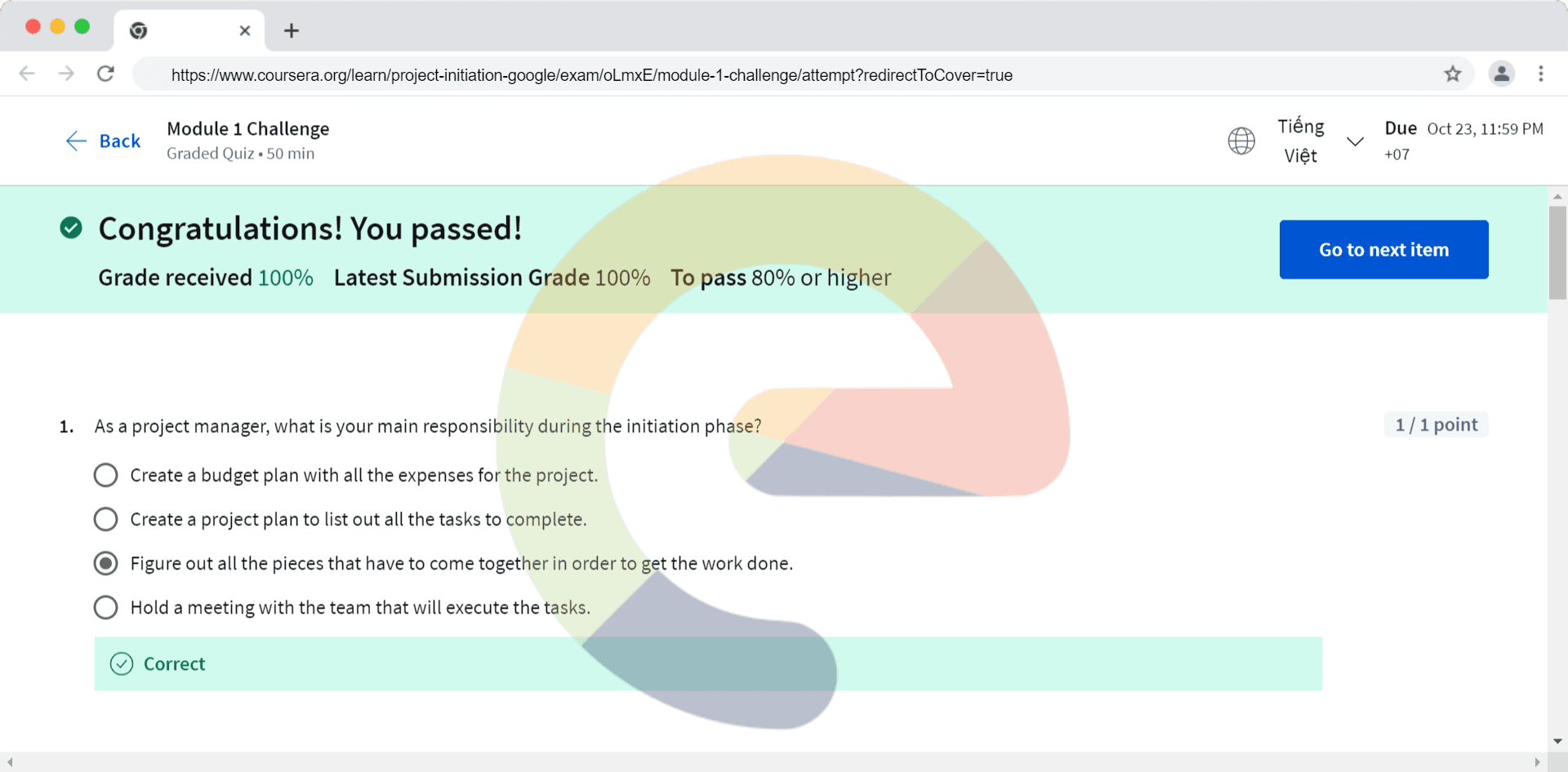 Project Initiation: Starting a Successful Project - Module 1 Challenge