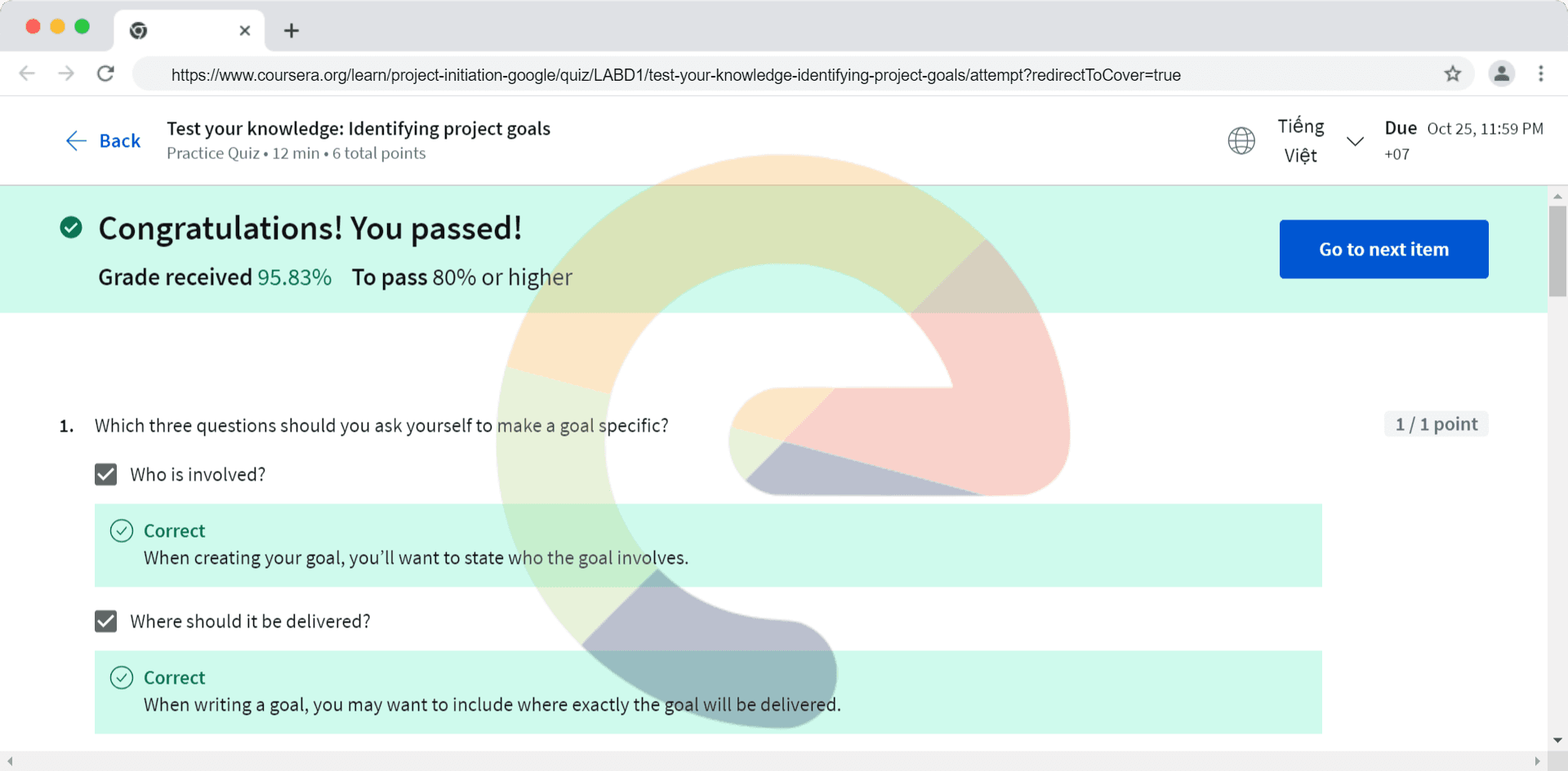 Test your knowledge: Identifying project goals