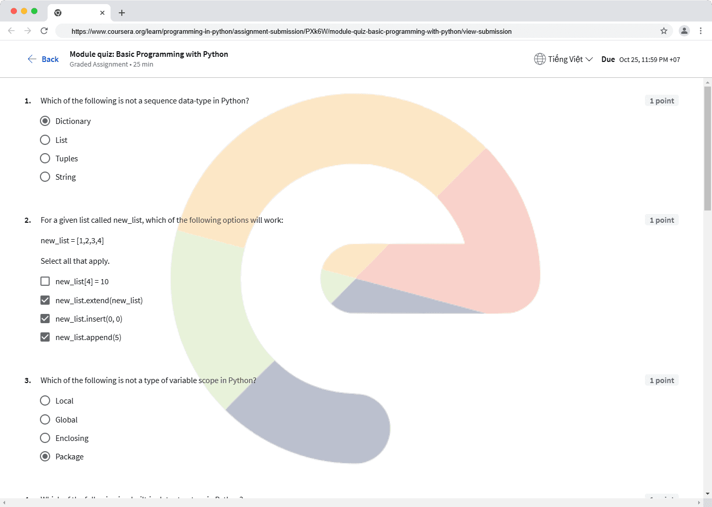 Module quiz: Basic Programming with Python - Module 2