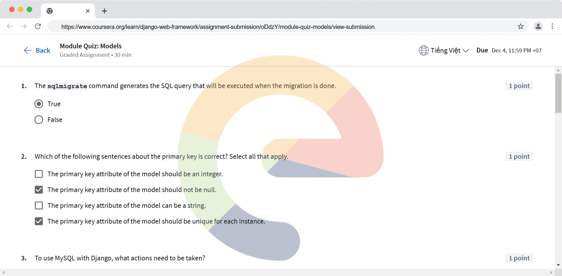 Django Web Framework - Module Quiz: Models