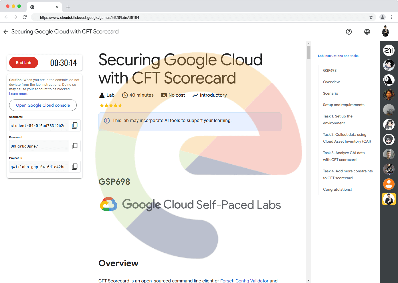 Securing Google Cloud with CFT Scorecard - GSP698