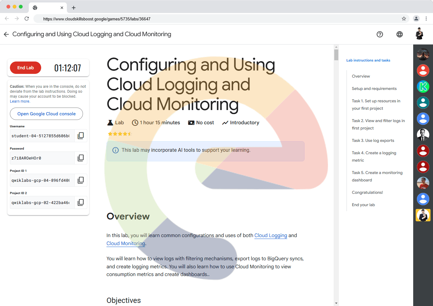 Configuring and Using Cloud Logging and Cloud Monitoring