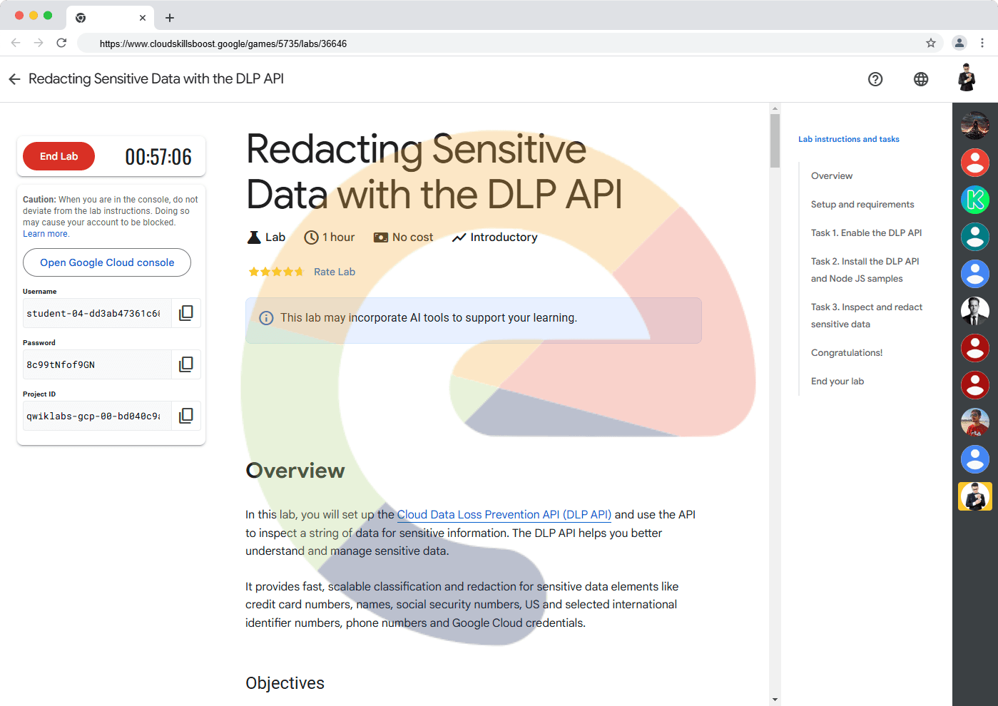 Redacting Sensitive Data with the DLP API (Solution)