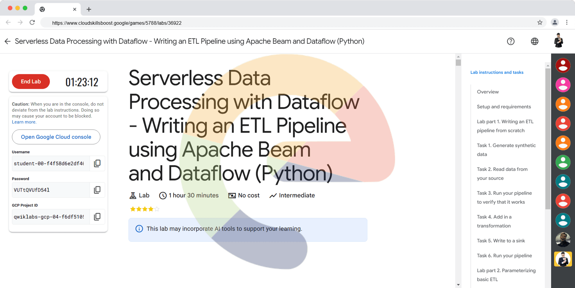 Serverless Data Processing with Dataflow - Writing an ETL Pipeline using Apache Beam and Dataflow (Python) - Solution