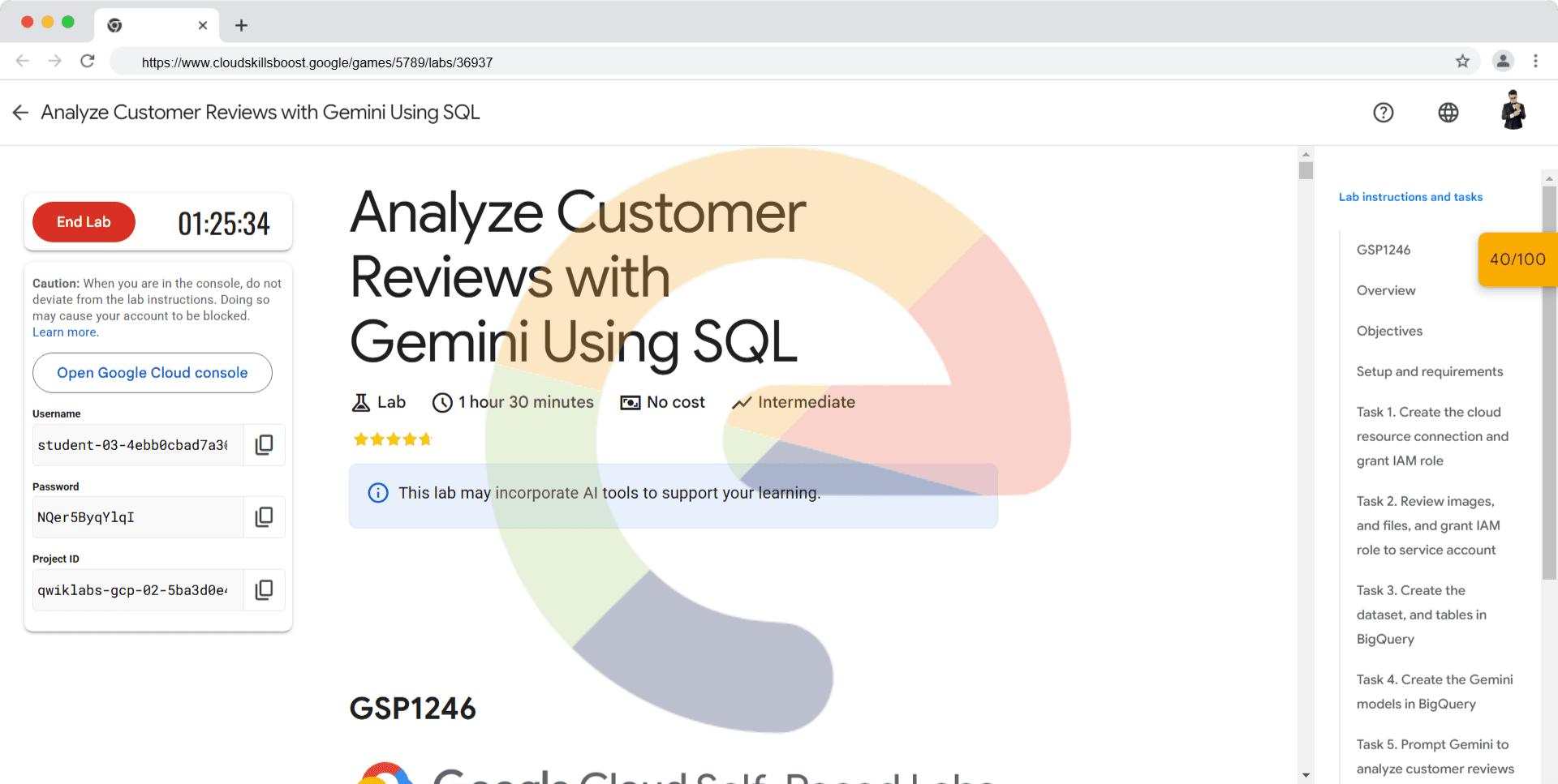 Analyze Customer Reviews with Gemini Using SQL - GSP1246