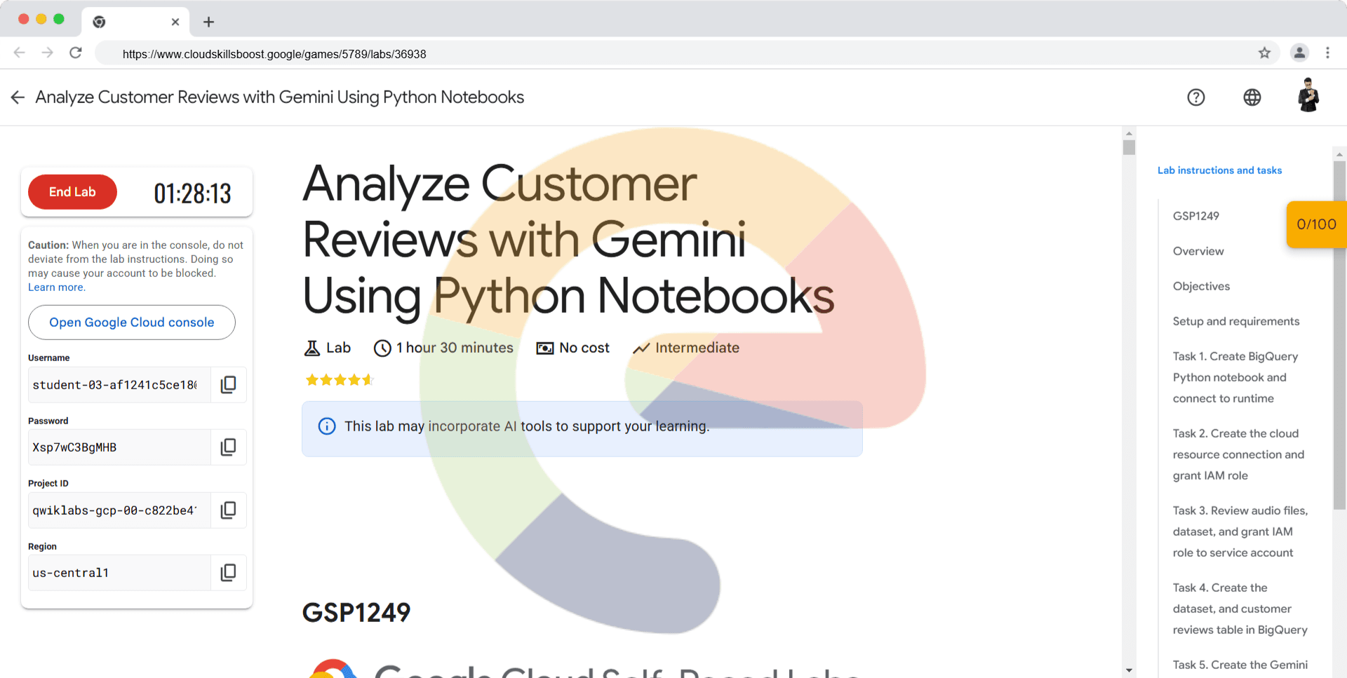 Analyze Customer Reviews with Gemini Using Python Notebooks - GSP1249