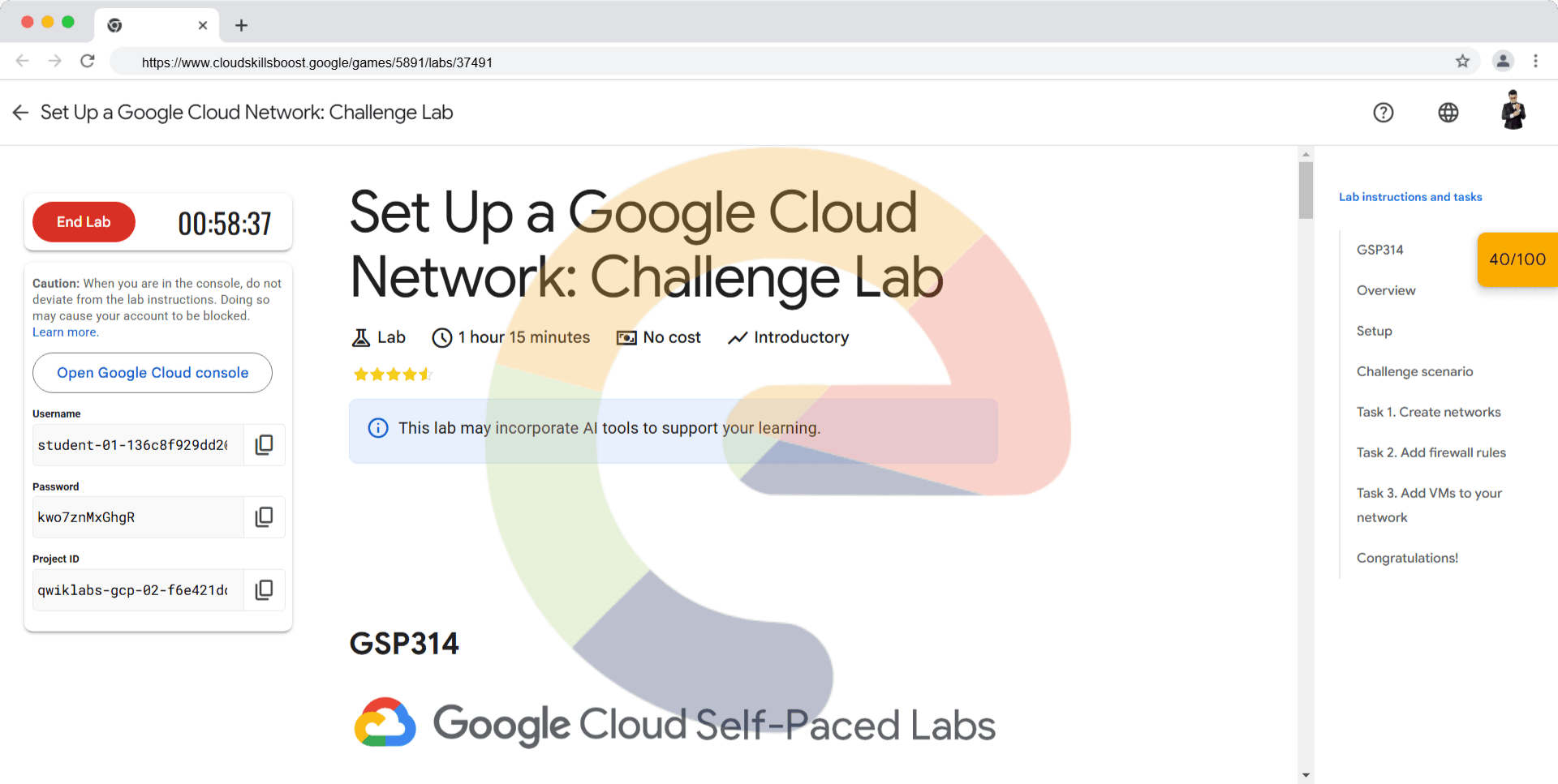 Set Up a Google Cloud Network: Challenge Lab - GSP314