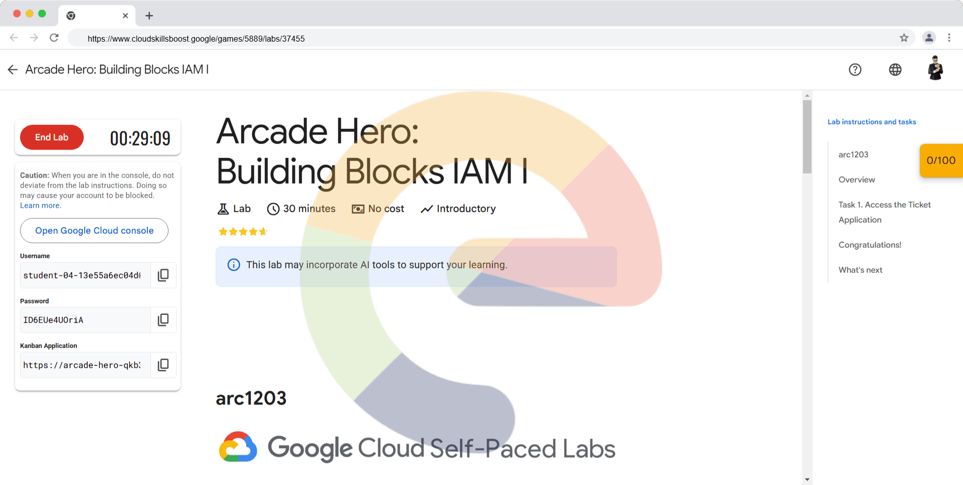 Arcade Hero: Building Blocks IAM I - ARC1203